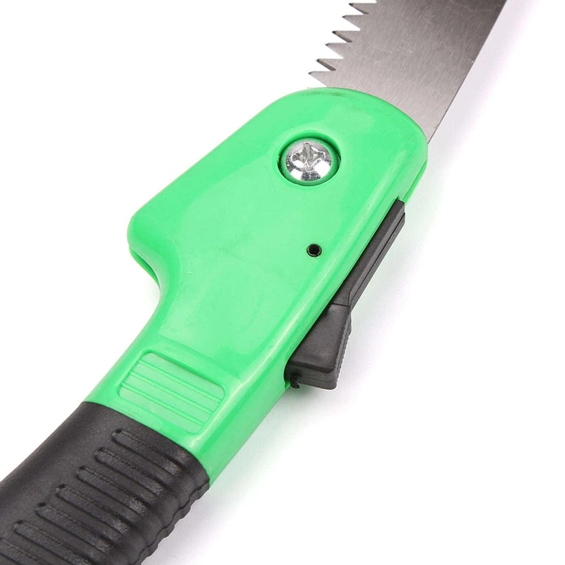 Black And Green Folding Saw With A Plastic Handle best